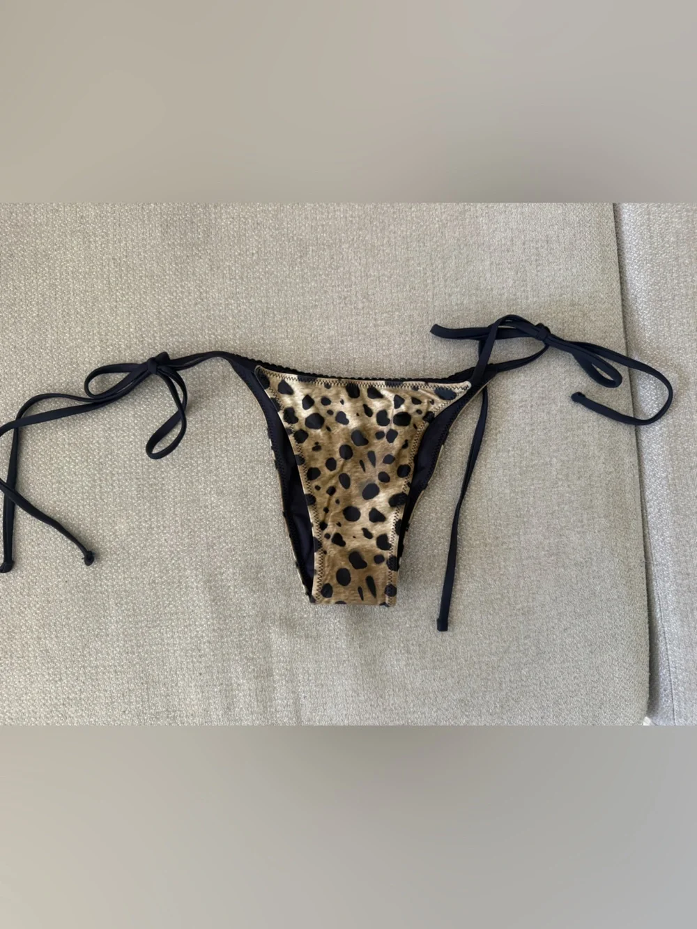 Frankie's Bikinis X Khy Leopard Print Tie-Side Bikini Bottom